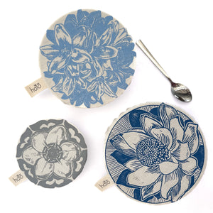 Halo Dish and Bowl Cover Small Set of 3 African Flowers | Gabriele Jacobs