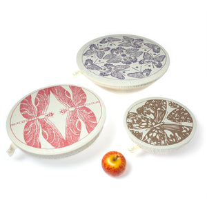 Halo Dish and Bowl Cover Large Set of 3 Butterflies & Dragonflies | Nicole Peach